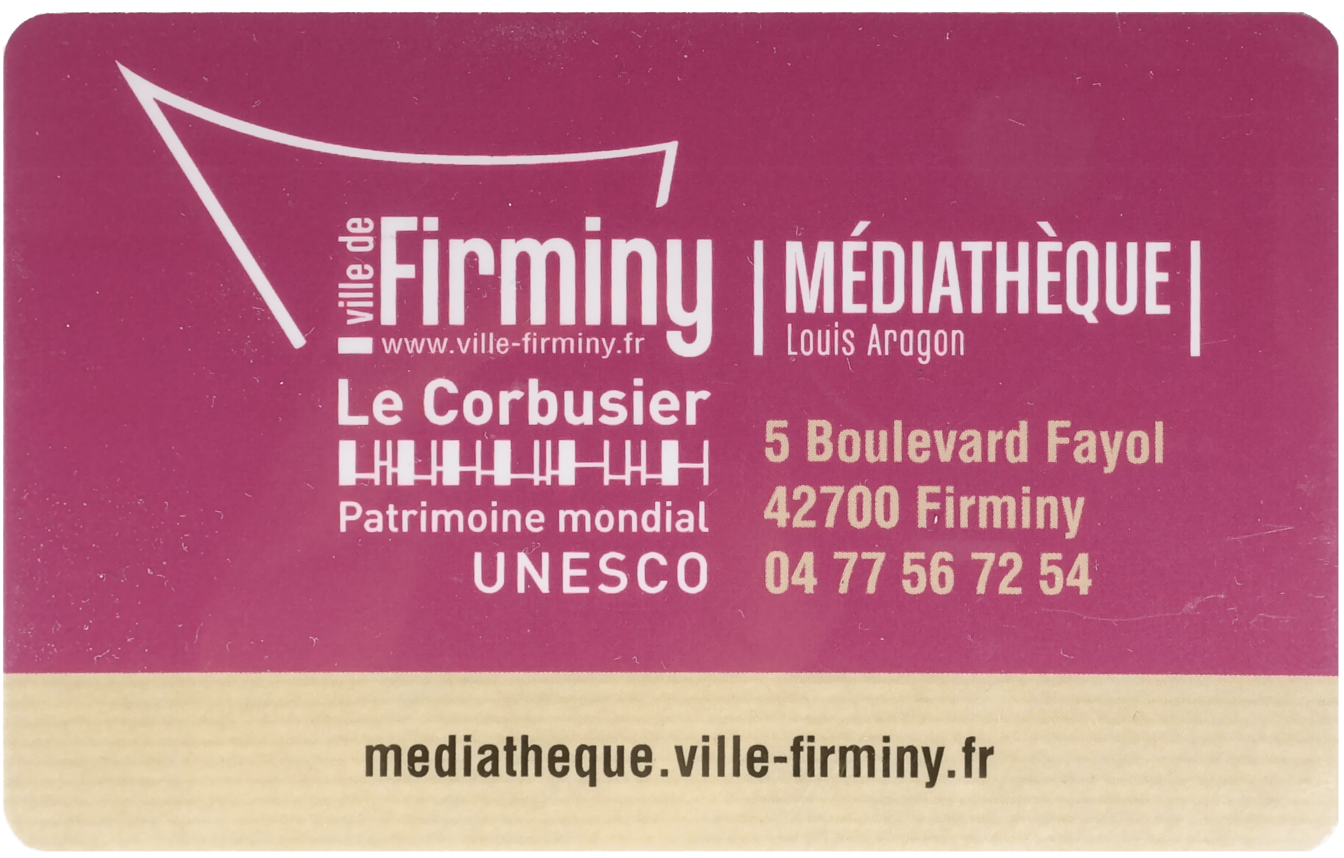 Carte de la médiathèque de Firminy